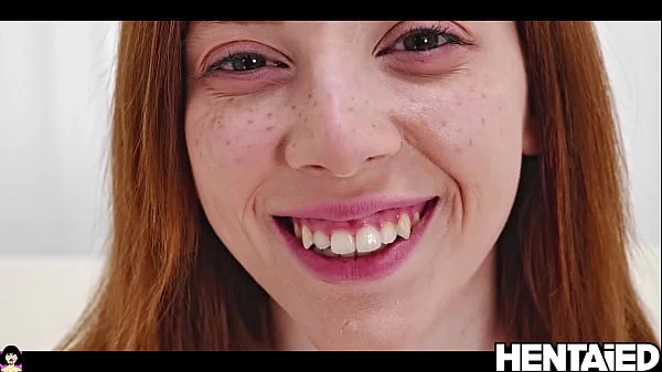 REAL LIFE HENTAI - Sweet petite Red head deep vagina & Bukkake - Lottie Magne